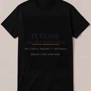 "Roda na minha máquina" - Camiseta engraçada para programador, desenvolvedor, presente para engenheiro de software, camiseta de programação, humor tecnológico, unissex, algodão.
