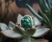 Howlite Silver Plated Wire Wrapped Ring, Gemstone Wire Wrapped Ring, Gemstone Ring, Wire Wrapped Jewelry, Blue Howlite Ring,Hippie Boho Ring
