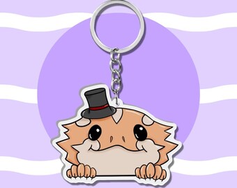 Bearded Dragon Acrylic Keychain | Australian Reptile Key Charm