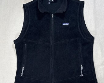 Gilet polaire sherpa Patagonia vintage années 90, taille L homme, noir, fabriqué aux États-Unis