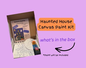 Halloween spookhuis canvas schilderset voor kinderen en volwassenen