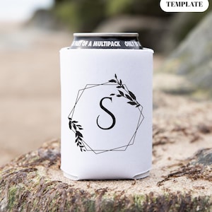 Printable Wedding Koozie – Digital Download – Can Cooler Designs for Bridal Shower or Reception CANVO PRO REQUIRED