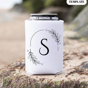 Printable Wedding Koozie – Digital Download – Can Cooler Designs for Bridal Shower or Reception CANVO PRO REQUIRED