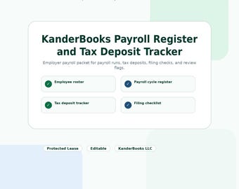 Rejestr płac i śledzenie wpłat podatkowych KanderBooks – rok kalendarzowy 2026