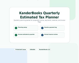 KanderBooks Kwartalny planer podatkowy – rok podatkowy 2026