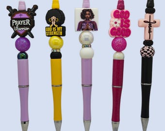 Inspirational Faith Pen | Handmade Beaded Pen for Bible Study, Journals & Daily Encouragement