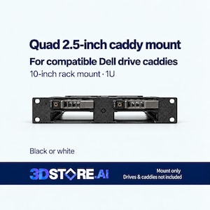 Quad 2,5-Zoll-HDD/SSD-Einbaurahmen | 10-Zoll-1U-Rack (Dell R730/R630/T640/T630)