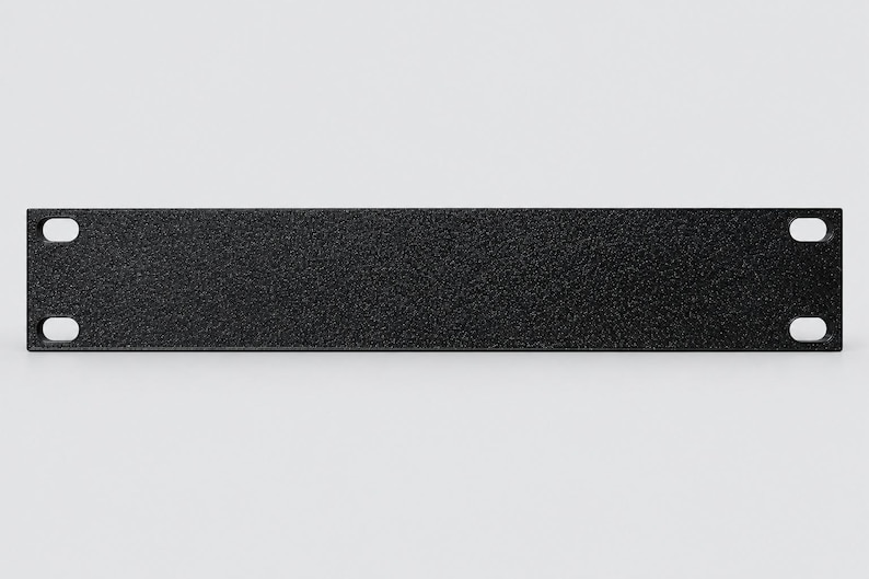 Rack para montagem de dois HDDs SSD de 2,5 polegadas | 1U | Frente fechada | PETG preto imagem 3