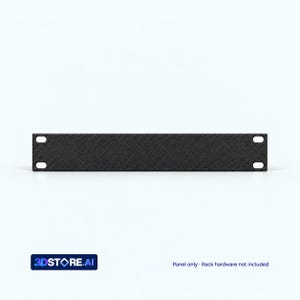1U Blank Panel for 10-Inch Racks – Black or White PETG