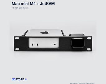 Mac mini M4 / M4 Pro + JetKVM Rack Mount – 10-Inch