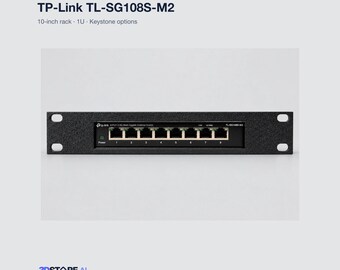 TP-Link TL-SG108S-M2 10 Inch 1U Rack Mount | Keystone Options | Black PETG