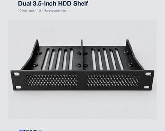 Dual 3.5-Inch HDD Shelf – 10-Inch 1U SATA Rack Mount