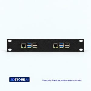 Raspberry Pi 5 Rack Mount - 10 Inch 1U, Single or Dual Pi, Keystone Option