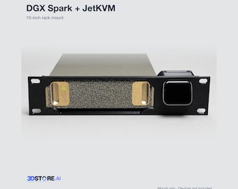 NVIDIA DGX Spark / Lenovo ThinkStation PGX + JetKVM 10-Inch Rack Mount