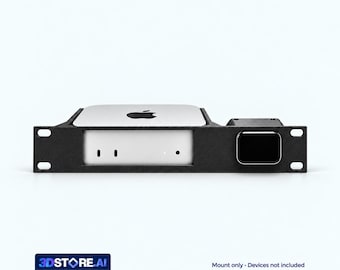 Mac mini M4 / Pro / M5 Pro / M6 + JetKVM 10-Inch Rack Mount (Black/White)