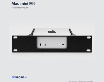 Mac mini M4 / M4 Pro Rack Mount – 10-Inch, Black PETG