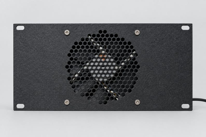 Soporte para ventilador de 120 mm para racks de 10 pulgadas / Panel de nido de abeja 3U / PETG negro imagen 2