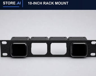 JetKVM para montaje en rack para 4 dispositivos – 10 pulgadas, PETG negro