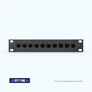 Keystone Patch Panel - 10 Inch 1U Rack Mount - 5, 8 or 10 Ports