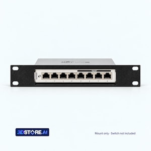 UniFi US-8-60W Rack Mount – 10-Inch, Black or White PETG image 1