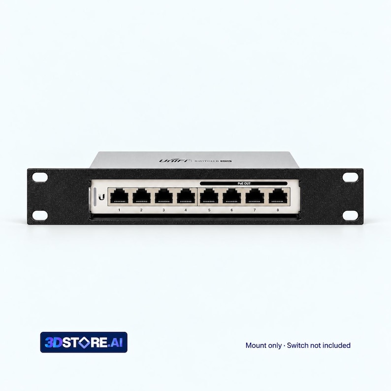 UniFi US-8-60W Rack Mount – 10-Inch, Black or White PETG image 1