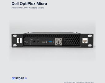 Opciones de montaje en rack de 1U/Keystone para Dell OptiPlex Micro 3000, 5000 y 7000 de 10 pulgadas.
