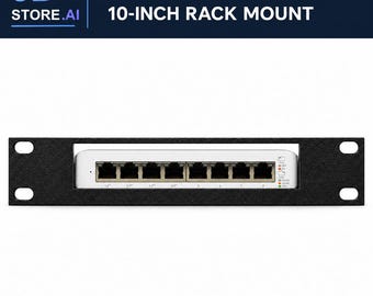UniFi USW-Lite-8-PoE Rack Mount – 10-Inch, Black PETG