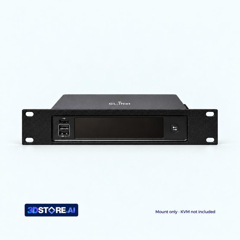 Comet X (GL-RM4PE) Quad-Port Remote KVM Rack Mount - 10 Inch, Black or White image 1