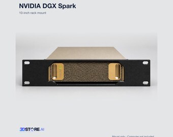 Soporte para rack NVIDIA DGX Spark – 10 pulgadas, PETG negro