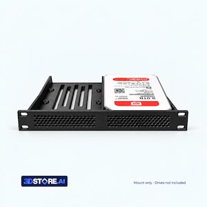 Dual 3.5-Inch HDD Shelf – 10-Inch 1U SATA Rack Mount
