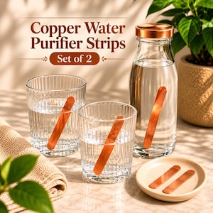 999 Vattenpinnar i ren koppar, handgjord energigivande wellness-infuser (set om 2)