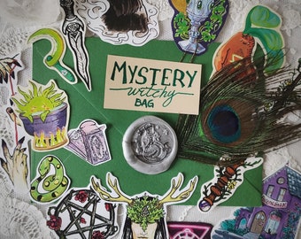 Geheimnisvolles Set mit Hexen-Bullet-Journal-Stickern, Grimoire, Hexerei, Magie, Wahrsagerei, Zaubersprüchen, Gothic, Gothic-Sticker-Pack