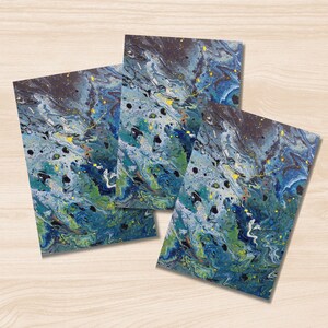 Movement in blue, set of three gift cards.