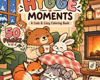 Komfortmålarbok – Hygge-stunder, mysig och avkopplande utskrivbar PDF