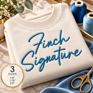 Script Embroidery Font | Audrey Cursive Alphabet A-Z a-z 0-9 | PES Embroidery Files | 1.5, 1.75 & 2 Inch Sizes | Names, Monograms , Gifts