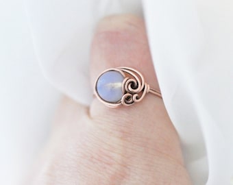 Vollmond Ring Tutorial, einfaches Wire Wrapping Ring Tutorial, DIY Schmuck Muster, einfaches Wire Wrapping Schmuck Tutorial