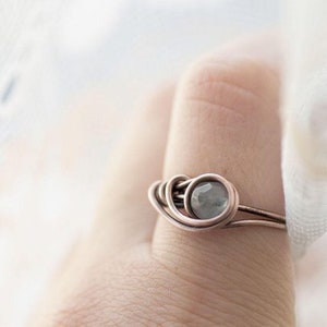 Easy Wire Wrap Ring Tutorial, DIY Jewelry Pattern, Simple Wire Wrapping Jewelry Tutorial Nature Ring Design image 4