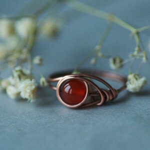 Easy Wire Wrap Ring Tutorial, DIY Jewelry Pattern, Simple Wire Wrapping Jewelry Tutorial Nature Ring Design image 3