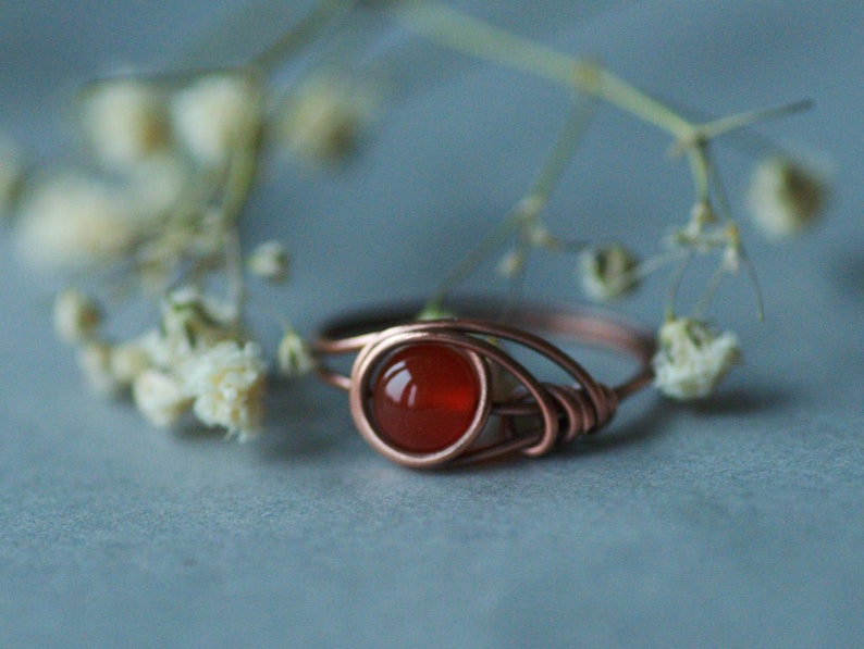 Easy Wire Wrap Ring Tutorial, DIY Jewelry Pattern, Simple Wire Wrapping Jewelry Tutorial Nature Ring Design image 3