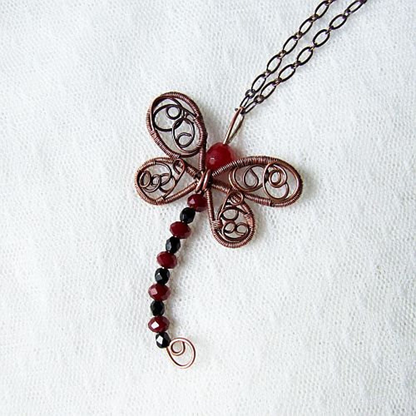 Dragonfly Pendant Tutorial Wire Wrapped Pendant Dragonfly Etsy