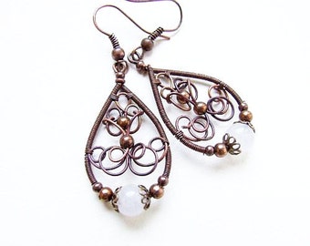 Jewelry Tutorial, Easy DIY Earrings Tutorial, For Her, Earrings Pattern, Retro Wire Wrapping Tutorial