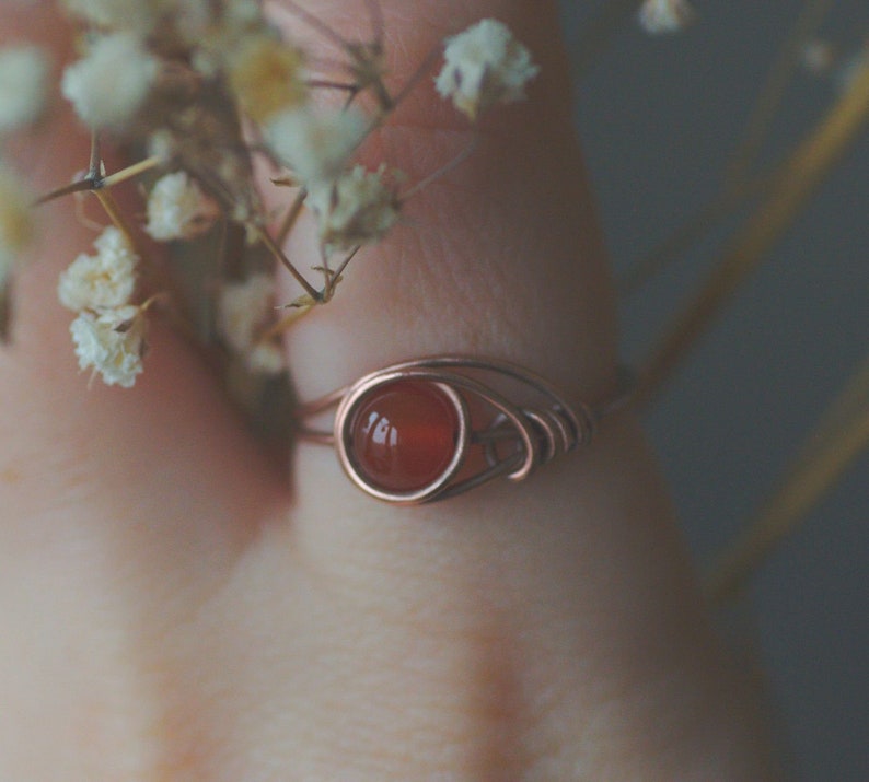 Easy Wire Wrap Ring Tutorial, DIY Jewelry Pattern, Simple Wire Wrapping Jewelry Tutorial Nature Ring Design image 5