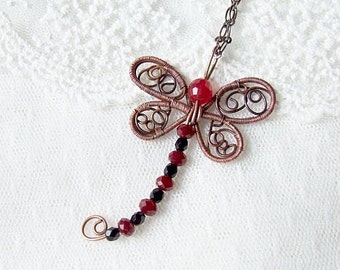 dragonfly pendant tutorial -  wire wrapped pendant dragonfly tutorial - by kica bijoux -jewelry tutorial 12