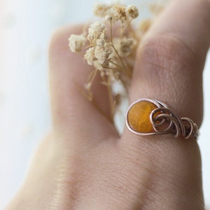 Easy Wire Wraping Ring Tutorial, Summer Ring, DIY Jewelry Pattern, Simple Wire Wrapping Jewelry Tutorial Nature Ring Design image 2