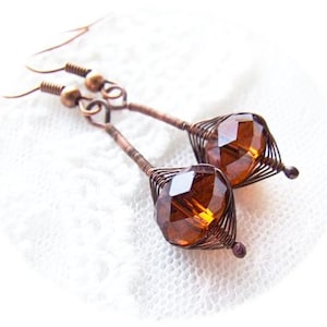 wire wrapped earrings tutorial - easy tutorial for beginners - wire wrappping tutorials - tutorial VII