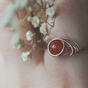 Easy Wire Wrap Ring Tutorial, DIY Jewelry Pattern, Simple Wire Wrapping Jewelry Tutorial Nature Ring Design image 2