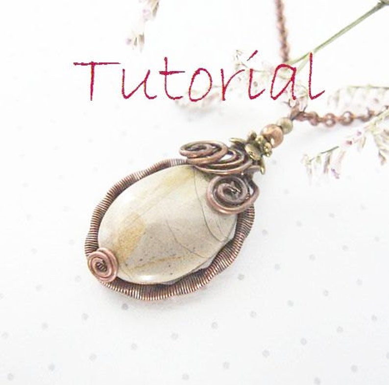 Wire Wrapped Pendant Tutorial - Jewelry Pattern, Jewelry Tutorial, Wire ...