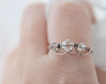 Tutorial Diy Wire Rings With Beads Easy Ring Tutorial One Great