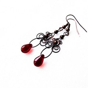 wire wrapped baroque drops earrings tutorial - jewelry tutorial - easy retro earrings - tutorial 14