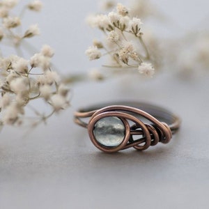 Easy Wire Wrap Ring Tutorial, DIY Jewelry Pattern, Simple Wire Wrapping Jewelry Tutorial Nature Ring Design image 1